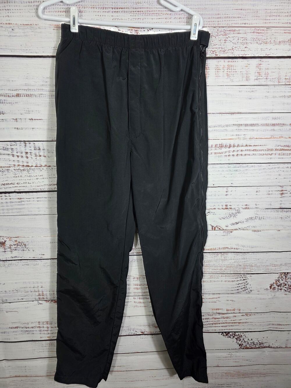 Vintage L.L. Bean USA Nylon Rain Pants Mens Men Full Side Zip Outdoor Hiking 80s